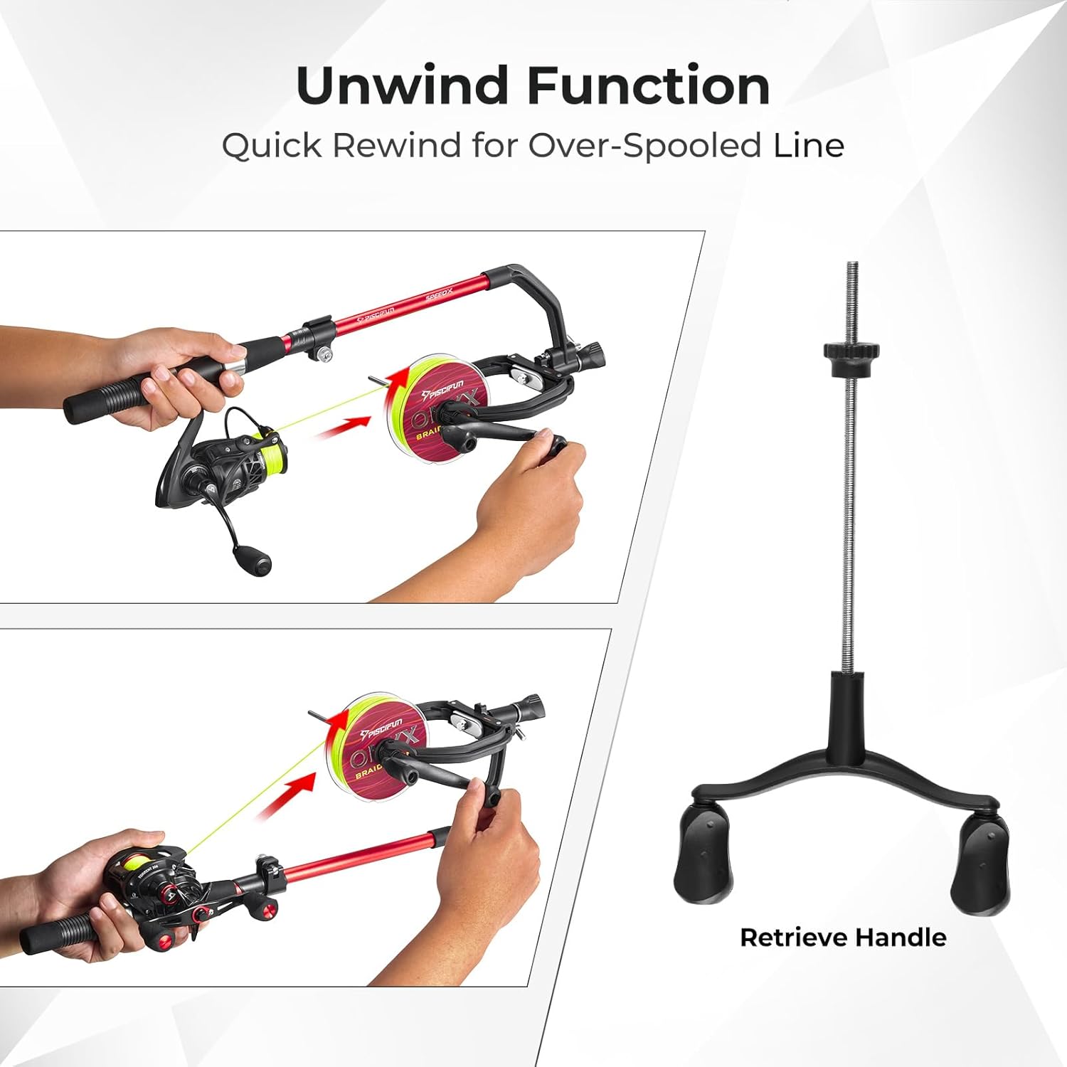 Piscifun Speed X Fishing Line Winder with Unwinding - Spooling Station for Spinning, Cast, and Spincast Reels - Image 5
